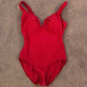 Red bathing suit